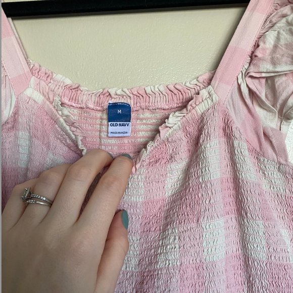 Old Navy Pink Gingham Dress - Picture 2 of 3
